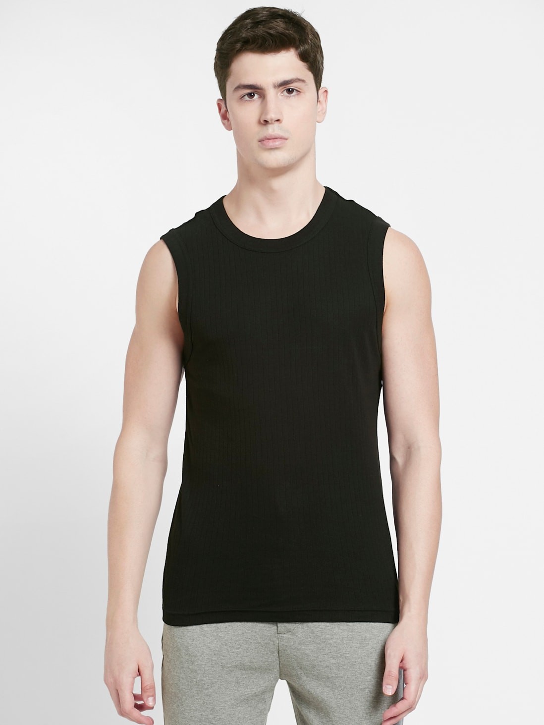 JOCKEY 9930 VEST RIB SOLID ROUND NECK