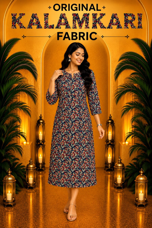 KALAMKARI STRAIGHT CUT TOPS