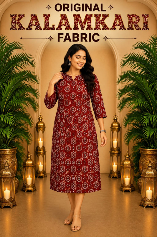 KALAMKARI STRAIGHT CUT TOPS